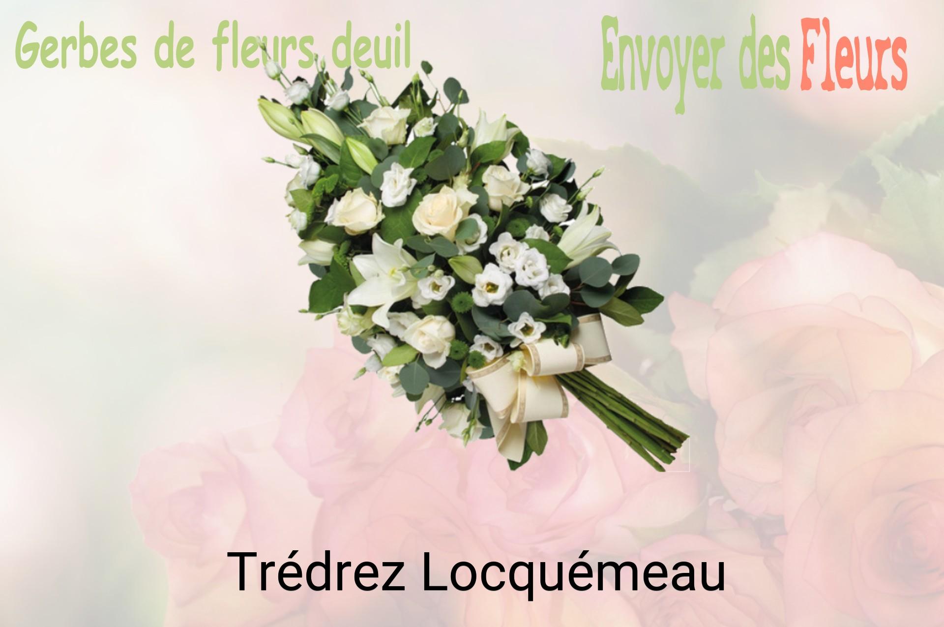 Gerbe de fleurs de deuil livrée à Trédrez-Locquémeau